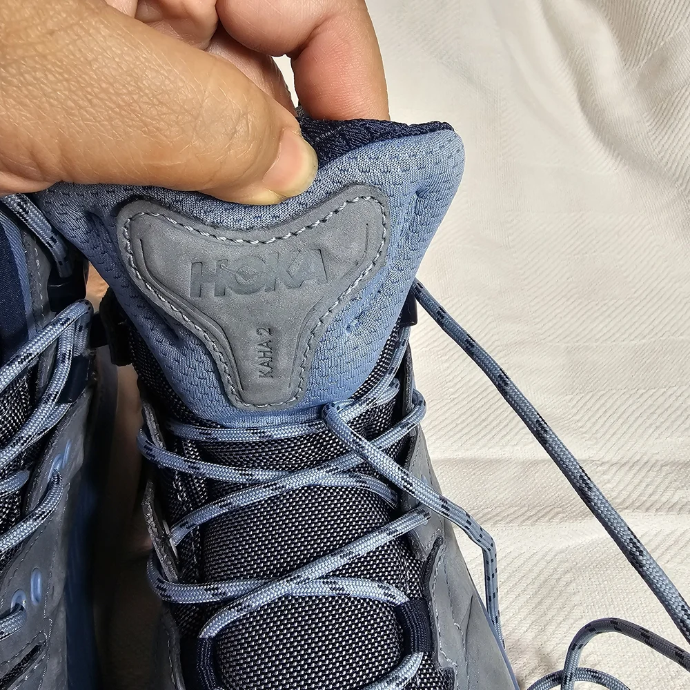 Hoka Gray and Blue Trail Boots - Picture 4 of 8